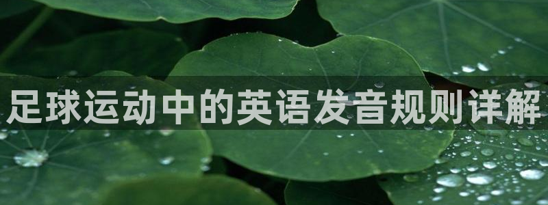 米兰体育官网下载：足球运动中的英语发音规则详解