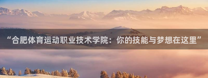 米兰体育官网下载招商：“合肥体育运动职业技术学院：你的技能与